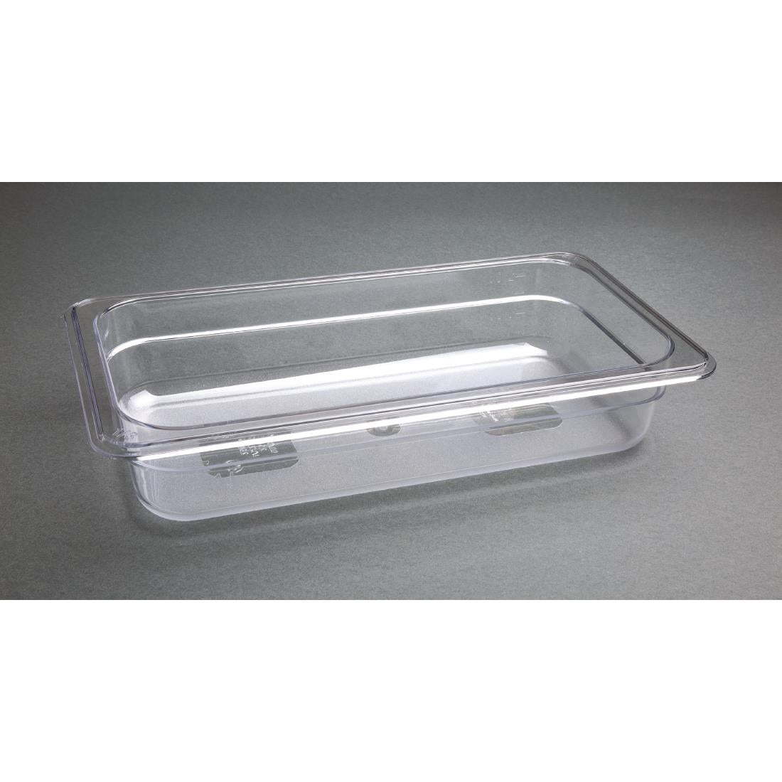 Vogue Clear Polycarbonate 1/3 Gastronorm Tray 65mm - U232