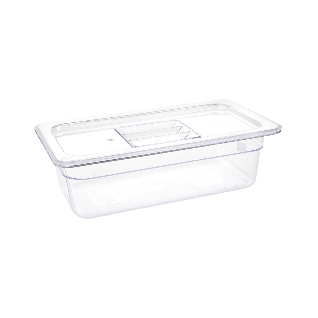 Vogue Clear Polycarbonate 1/3 Gastronorm Tray 100mm - U233
