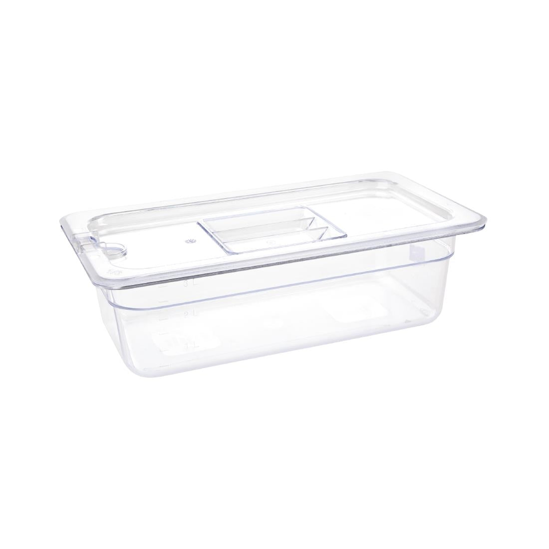 Vogue Clear Polycarbonate 1/3 Gastronorm Tray 100mm - U233
