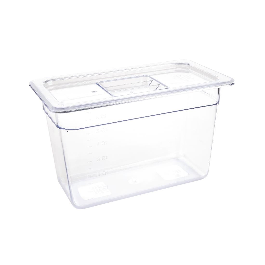 Vogue Clear Polycarbonate 1/3 Gastronorm Tray 200mm - U235