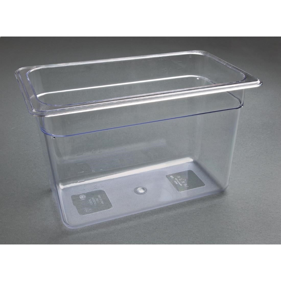 Vogue Clear Polycarbonate 1/3 Gastronorm Tray 200mm - U235