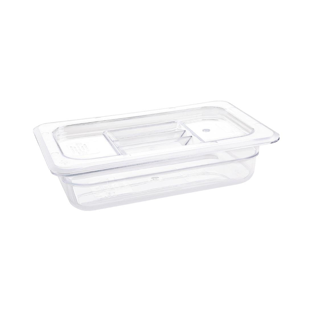 Vogue Clear Polycarbonate 1/4 Gastronorm Tray 65mm - U236