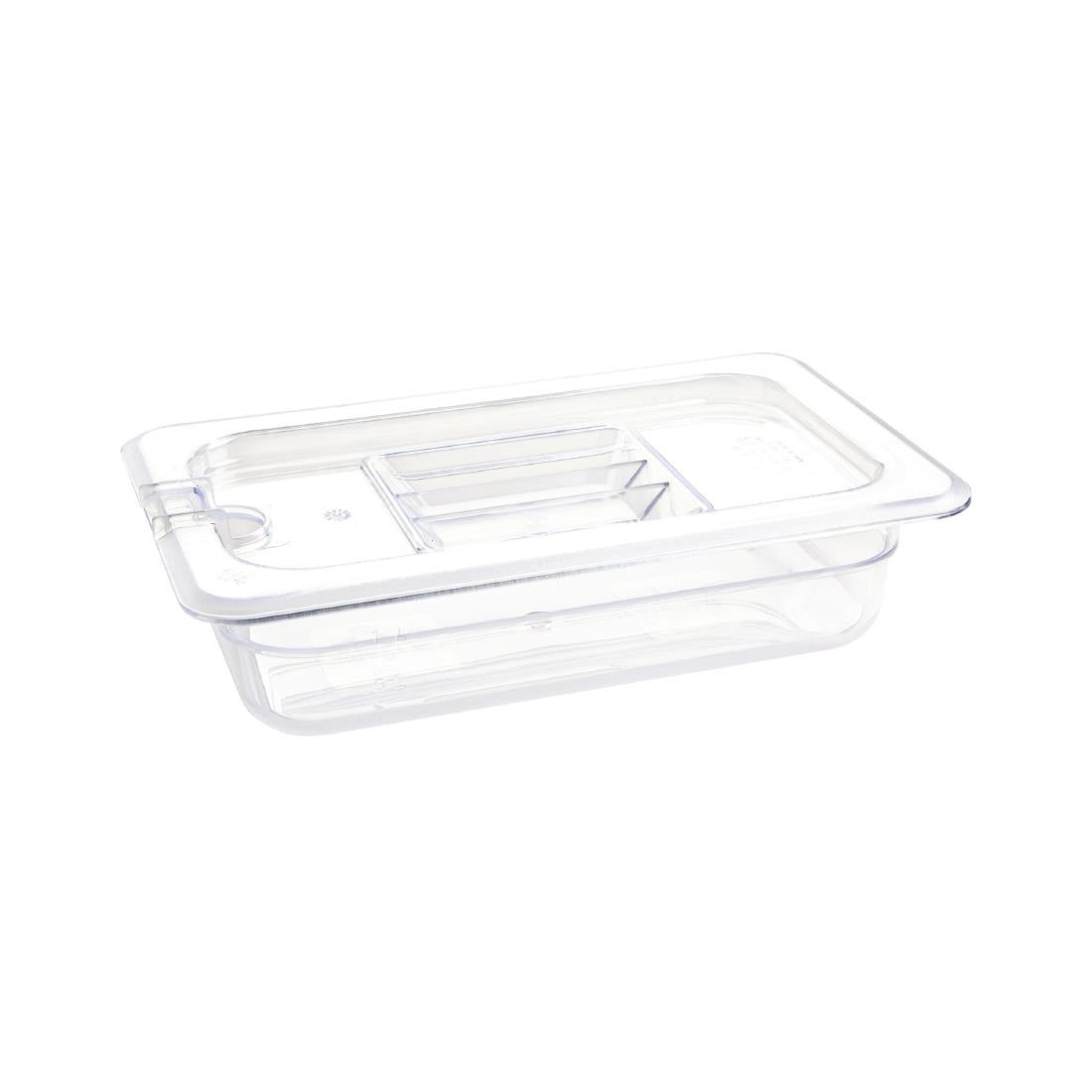 Vogue Clear Polycarbonate 1/4 Gastronorm Tray 65mm - U236