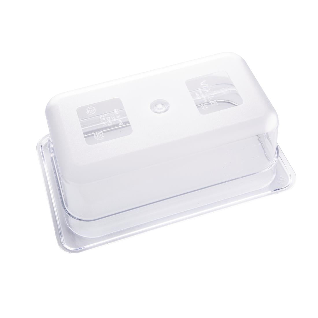 Vogue Clear Polycarbonate 1/4 Gastronorm Tray 100mm - U237