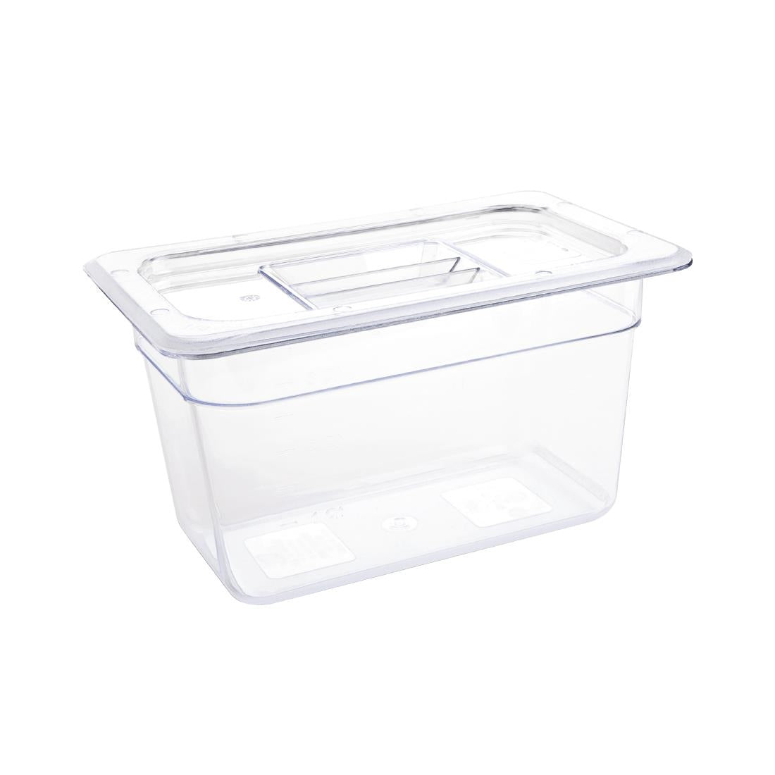 Vogue Clear Polycarbonate 1/4 Gastronorm Tray 150mm - U238