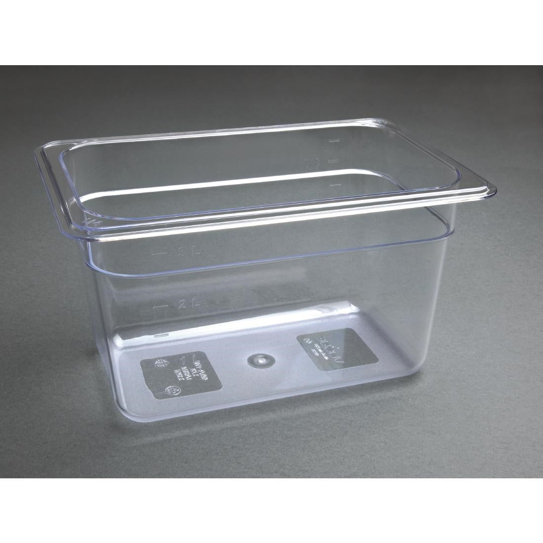 Vogue Clear Polycarbonate 1/4 Gastronorm Tray 150mm - U238