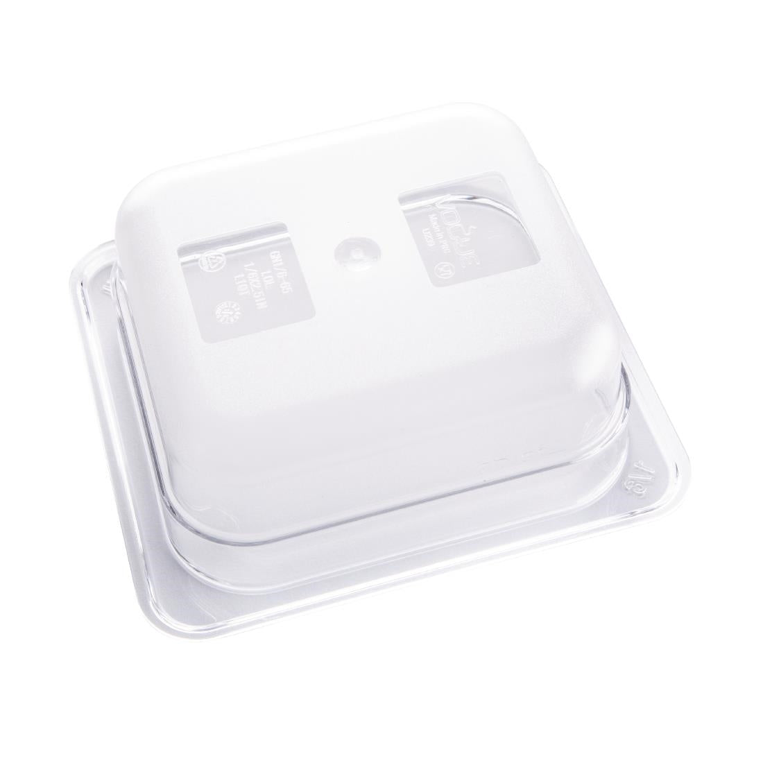 Vogue Clear Polycarbonate 1/6 Gastronorm Tray 65mm - U239