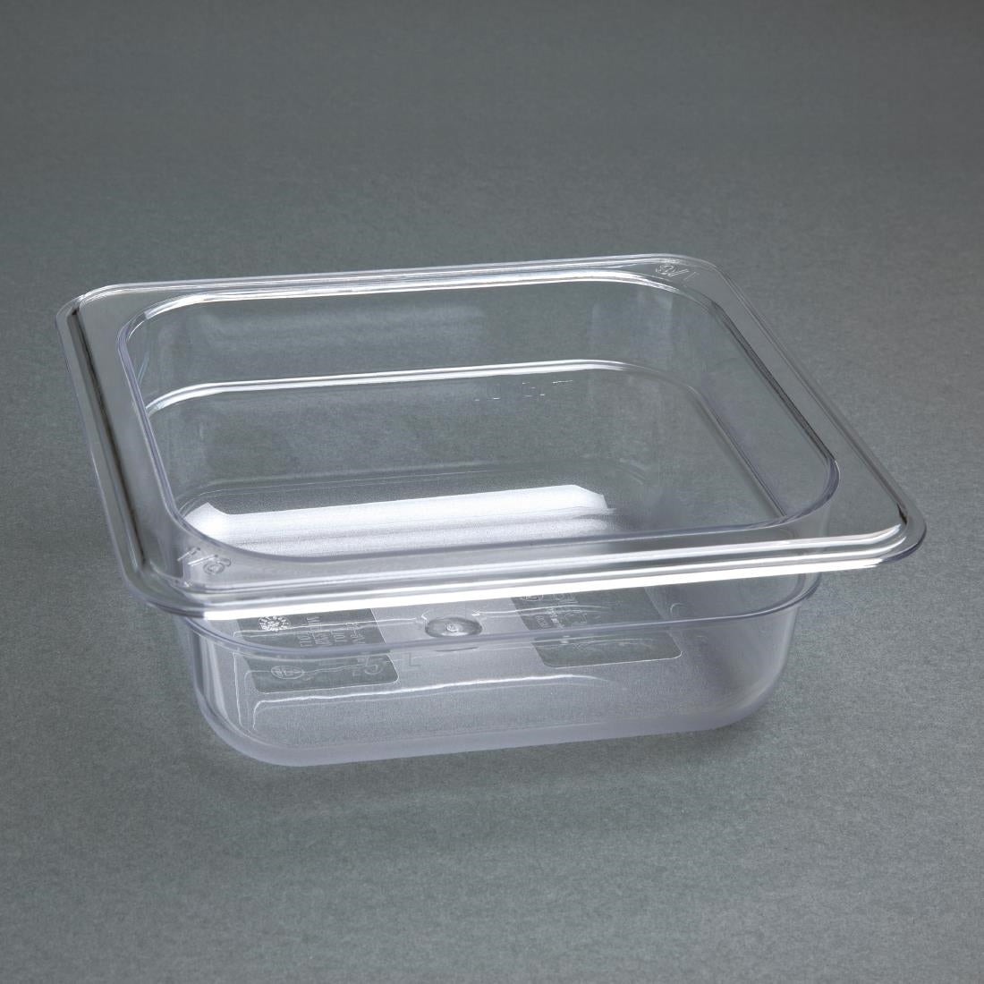 Vogue Clear Polycarbonate 1/6 Gastronorm Tray 65mm - U239