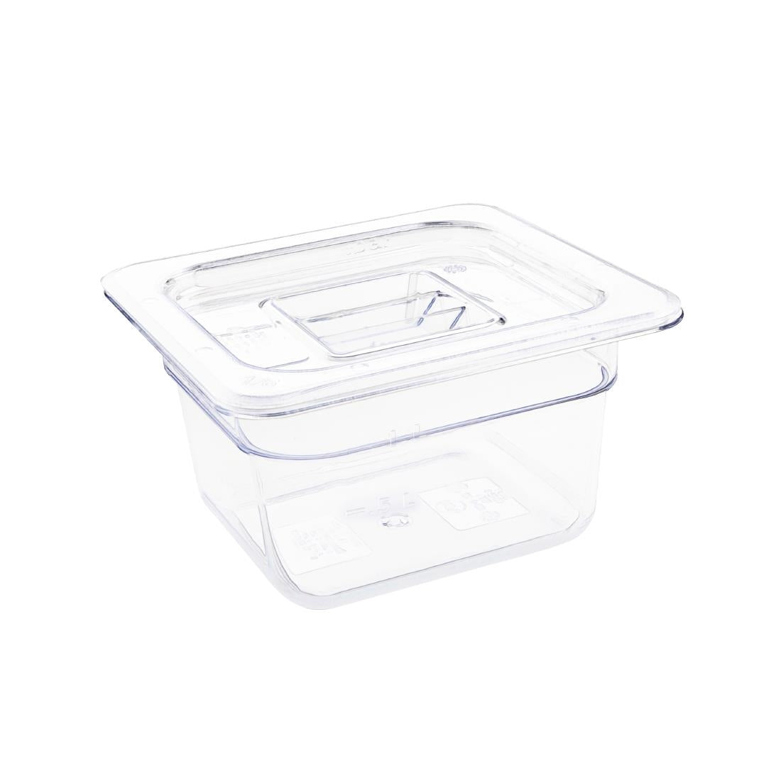 Vogue Clear Polycarbonate 1/6 Gastronorm Tray 100mm - U240