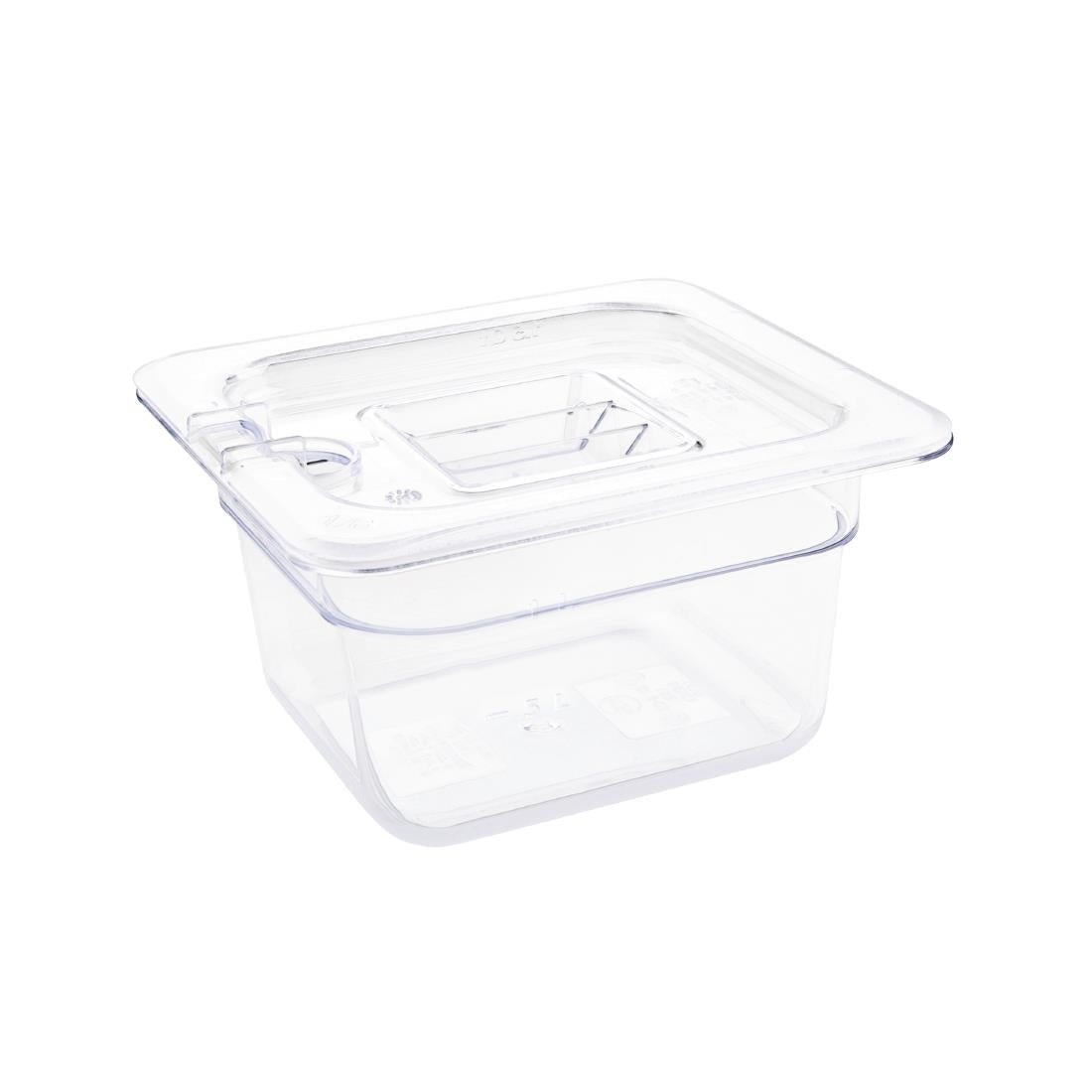 Vogue Clear Polycarbonate 1/6 Gastronorm Tray 100mm - U240