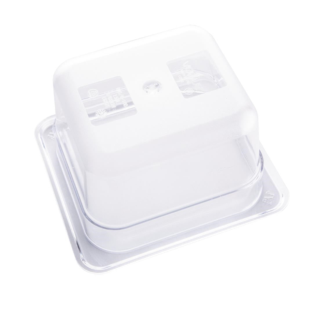 Vogue Clear Polycarbonate 1/6 Gastronorm Tray 100mm - U240