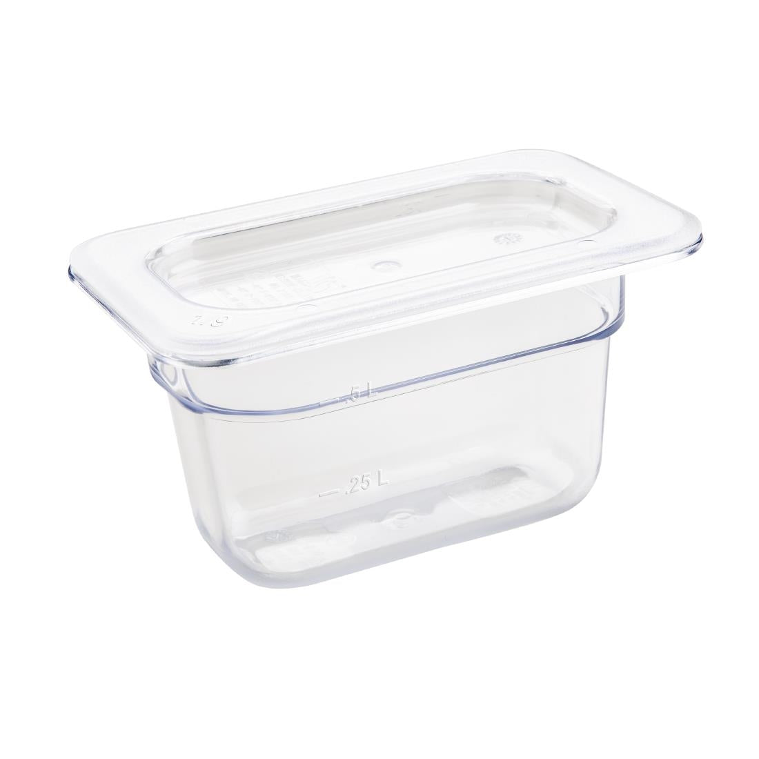 Vogue Clear Polycarbonate 1/9 Gastronorm Tray 100mm - U243