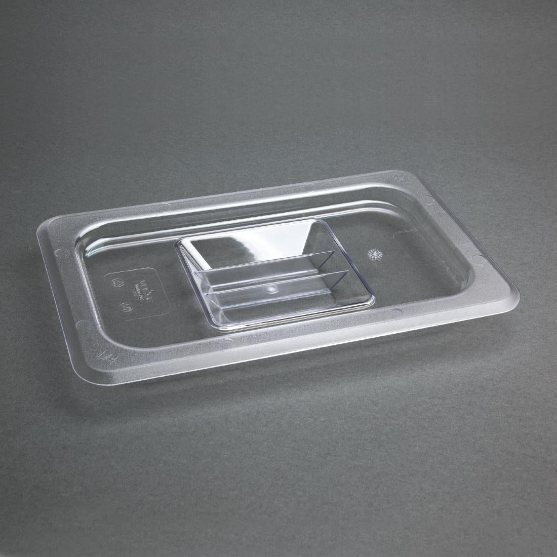 Vogue Clear Polycarbonate 1/4 Gastronorm Lid - U247