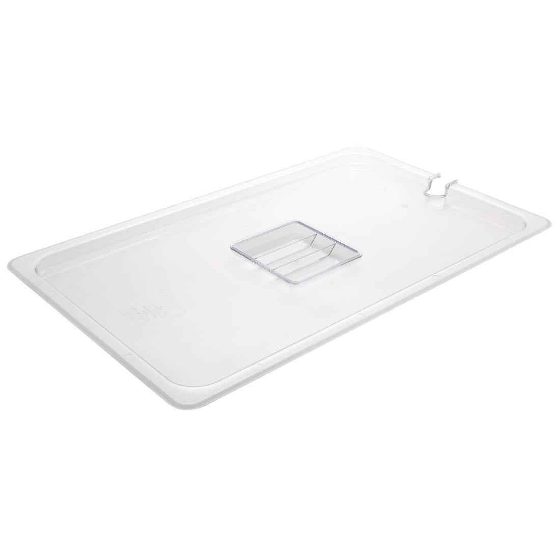 Vogue Clear Polycarbonate 1/1 Gastronorm Lid Notched - U250