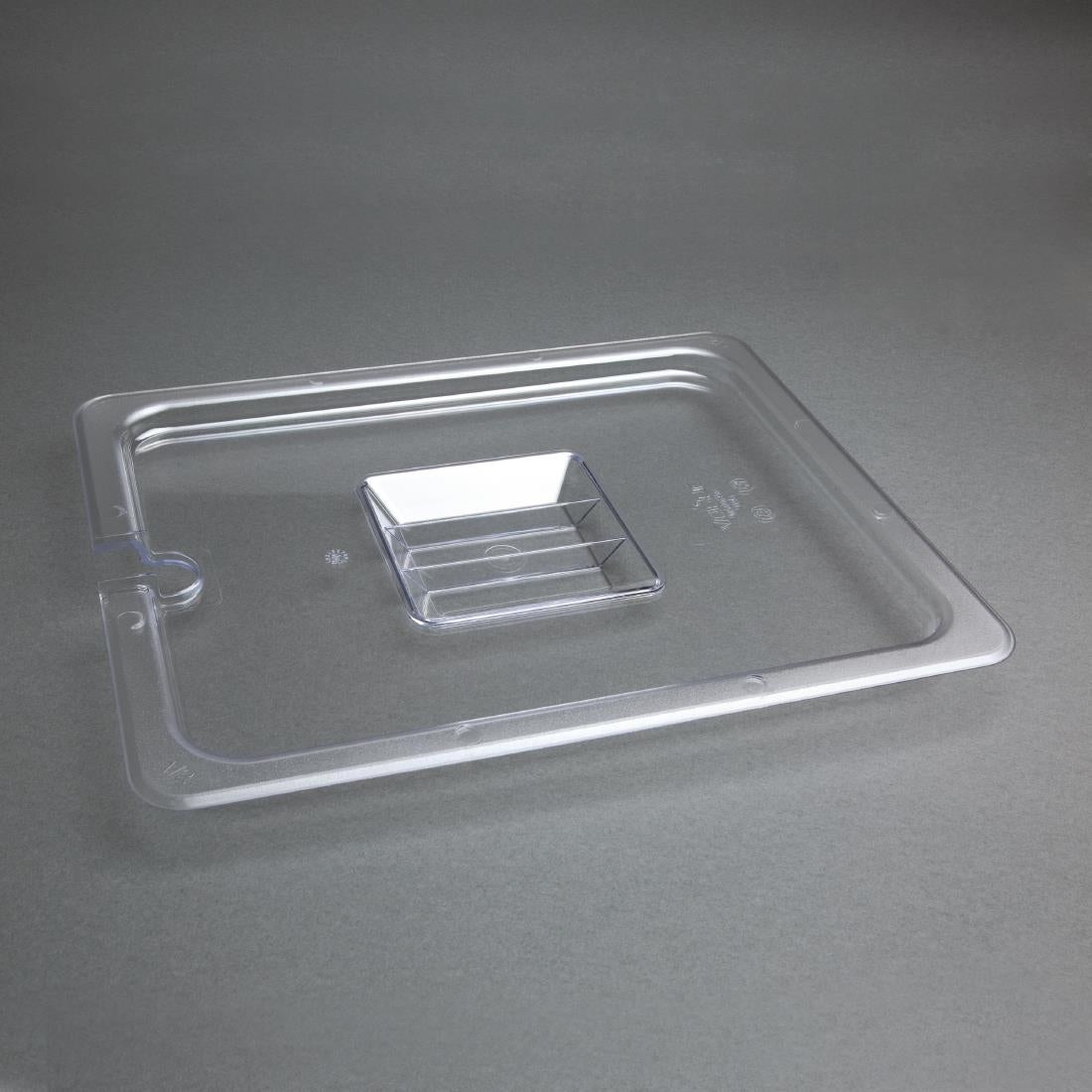 Vogue Clear Polycarbonate 1/2 Gastronorm Lid Notched - U251