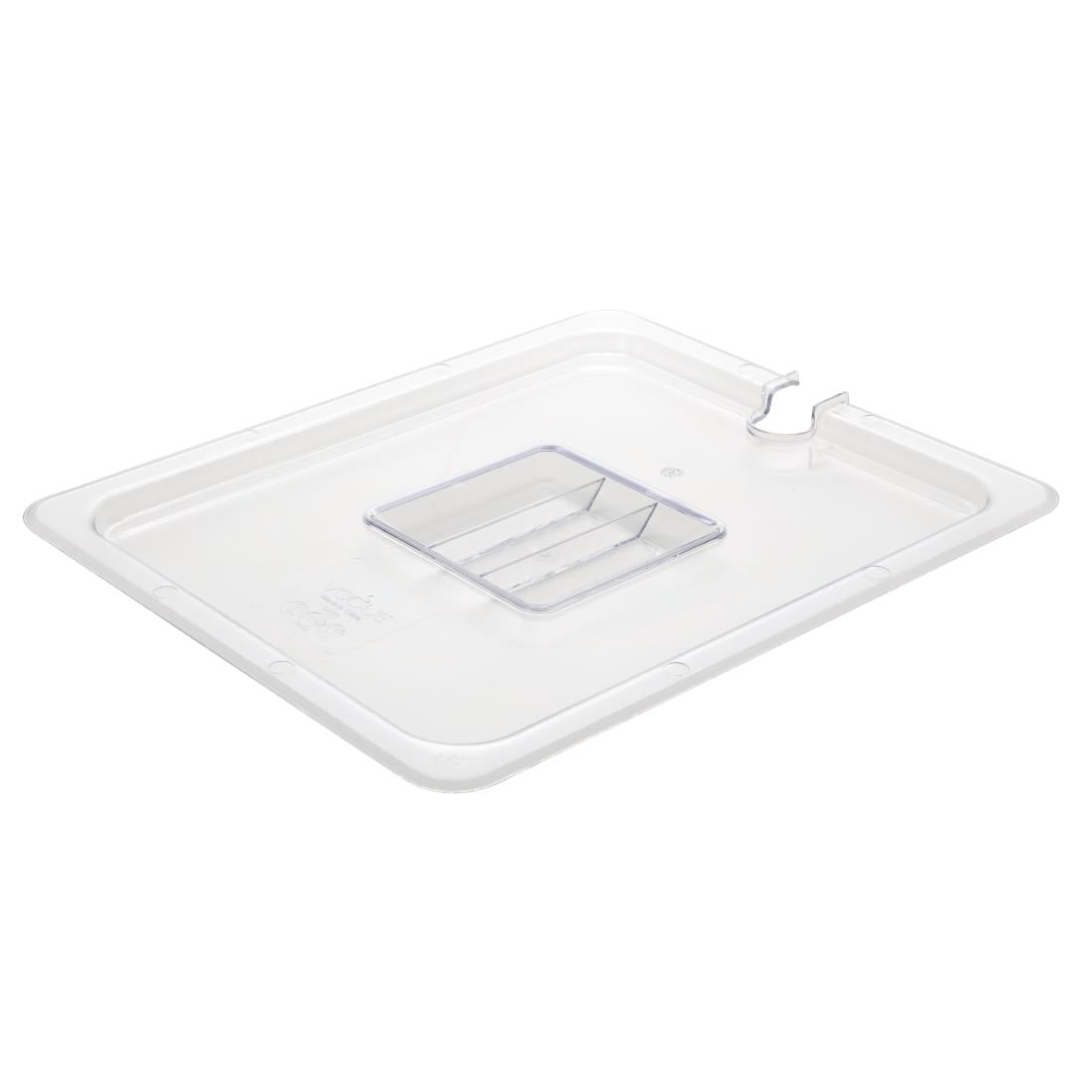Vogue Clear Polycarbonate 1/2 Gastronorm Lid Notched - U251