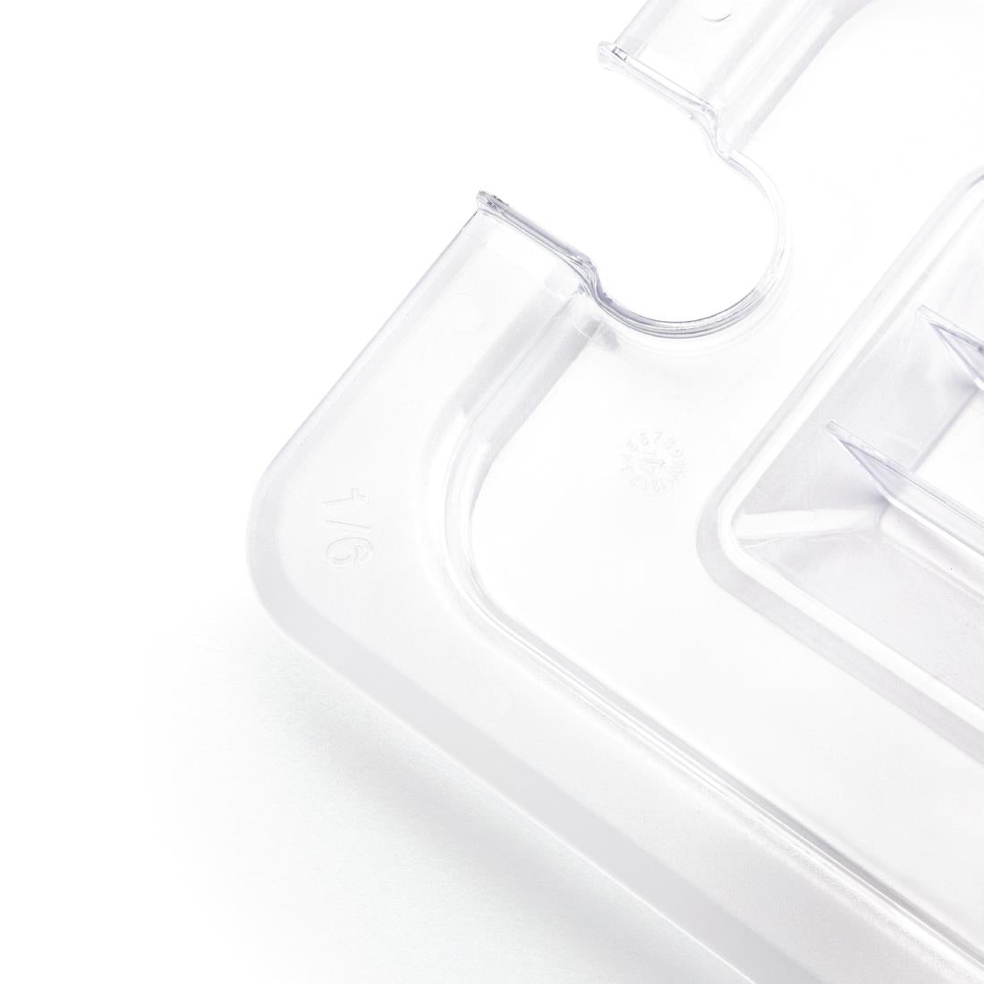 Vogue Clear Polycarbonate 1/6 Gastronorm Notched Lid - U254