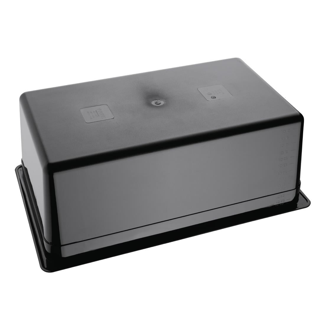 Vogue Black Polycarbonate 1/1 Gastronorm Tray 200mm - U457