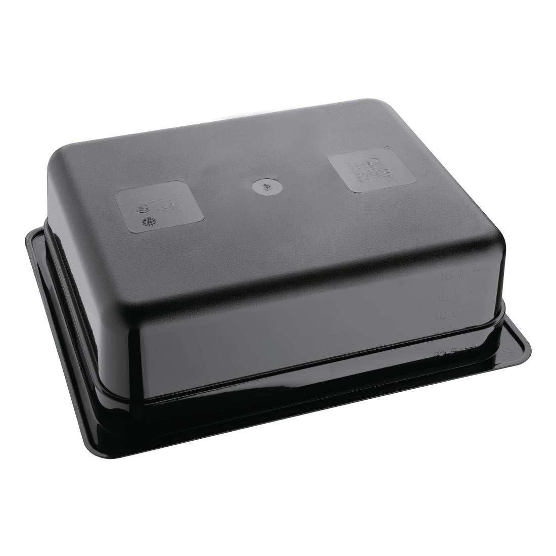 Vogue Black Polycarbonate 1/2 Gastronorm Tray 100mm - U459
