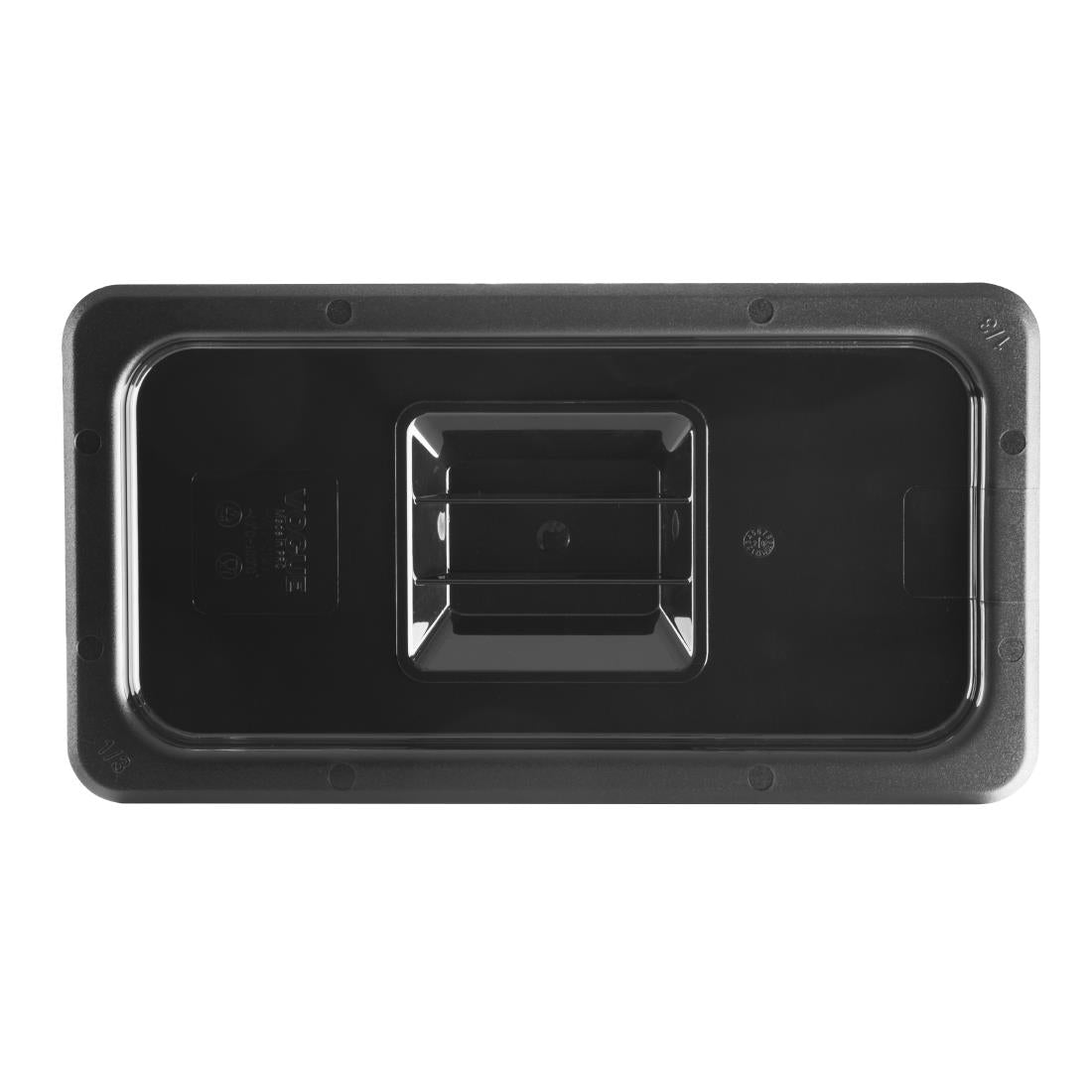 Vogue Black Polycarbonate 1/3 Gastronorm Lid - U476
