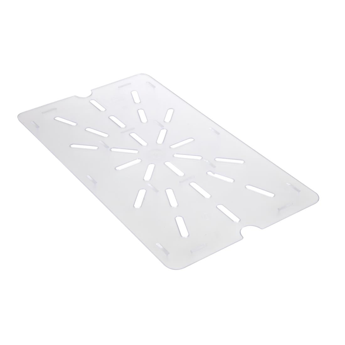Vogue Clear Polycarbonate 1/1 Gastronorm Drainer Plate - U485