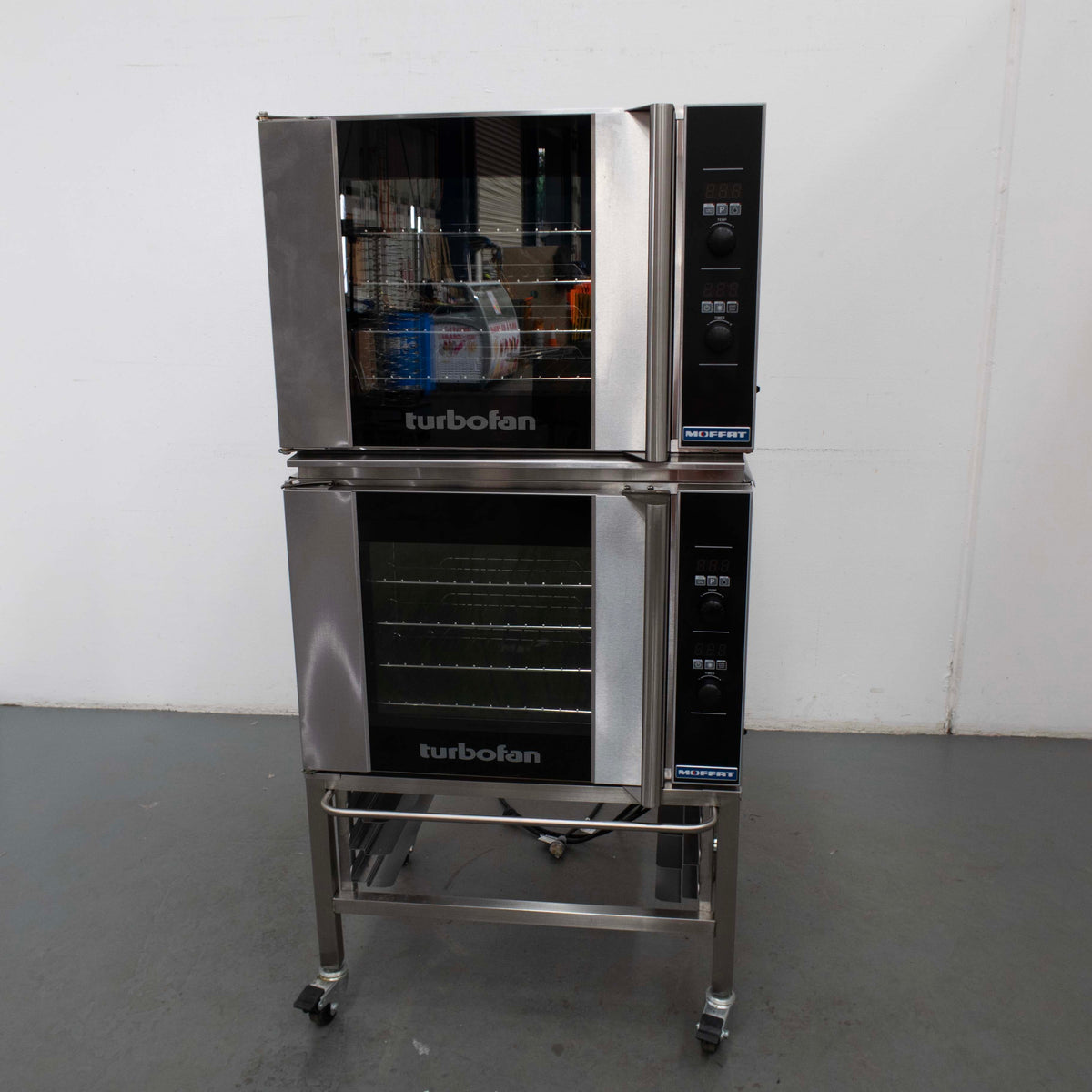 Turbofan E31D4/2C Double Stacked Convection Ovens on Stand - 903991