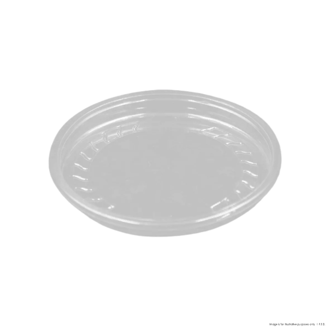 PakMax 117mm PET Deli Container Flat Lid - FL-117C-PET-LID