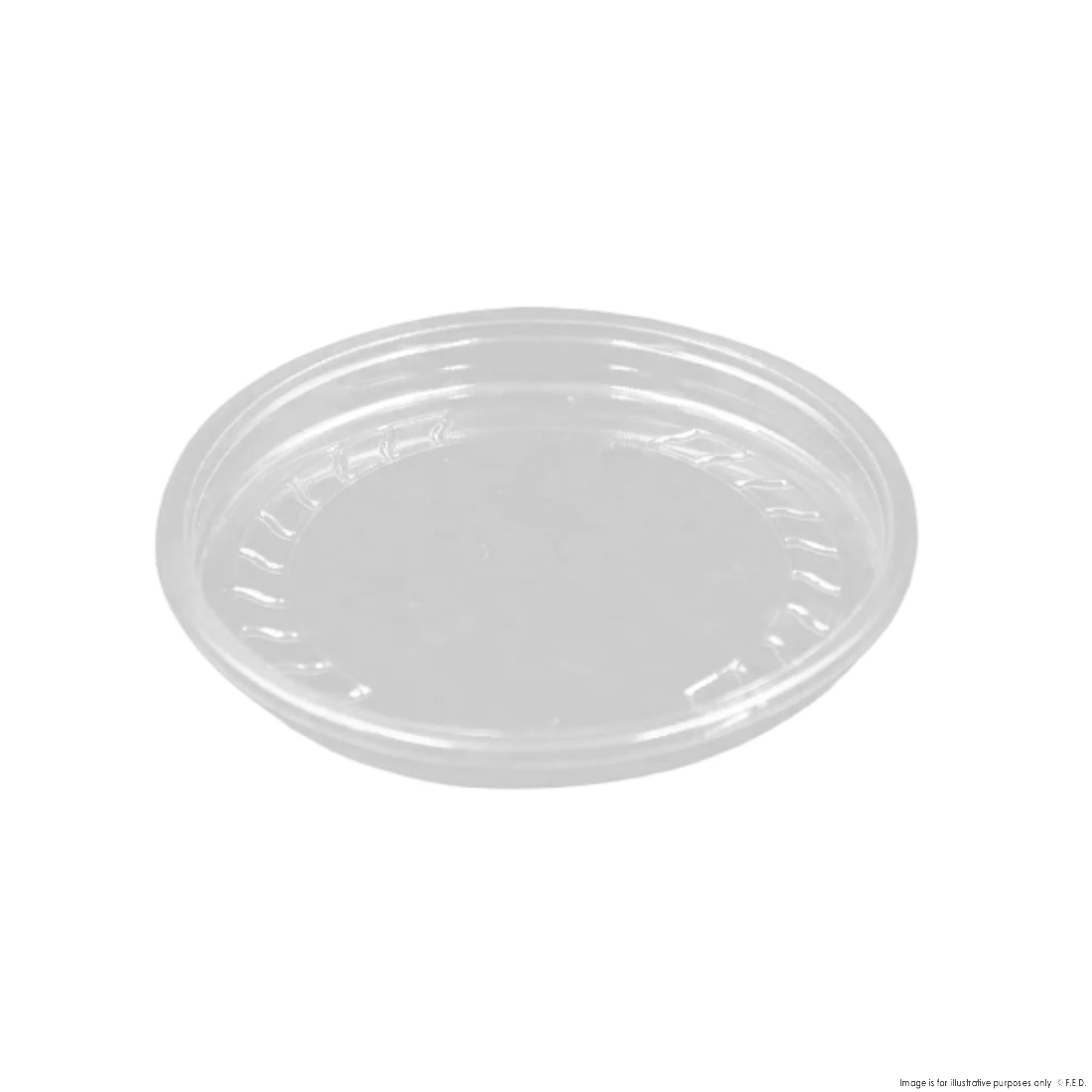 PakMax 117mm PET Deli Container Outer-fit Flat Lid - OF-117C-PET-LID