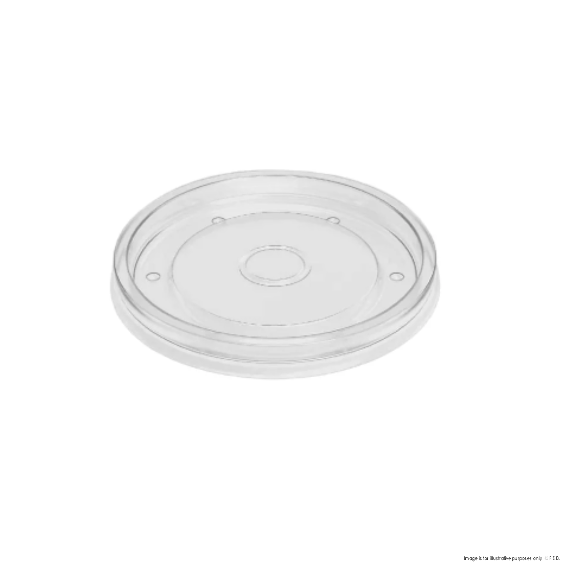 PakMax 96mm PP Lid Fit for 8/12/16oz Paper Deli Container - DELI-96-PP-LID