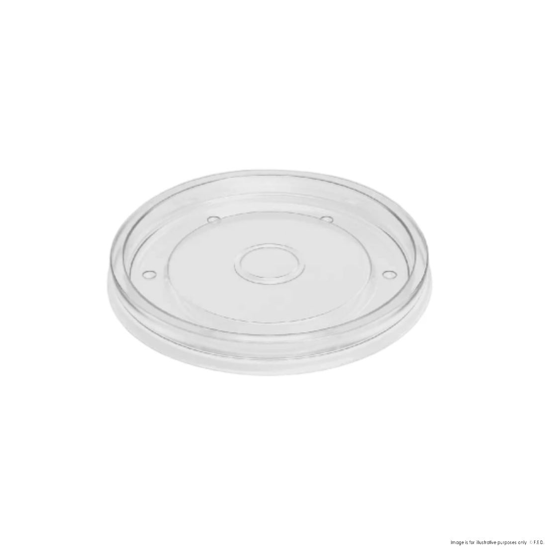 PakMax 115mm PP Lid Fit for 20/26/32oz Paper Deli Container - DELI-115-PP-LID