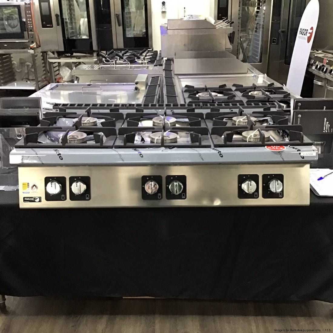 CLEARANCE - Fagor Kore 700 Series Bench Top 6 Gas Burners - C-G760H-VIC936