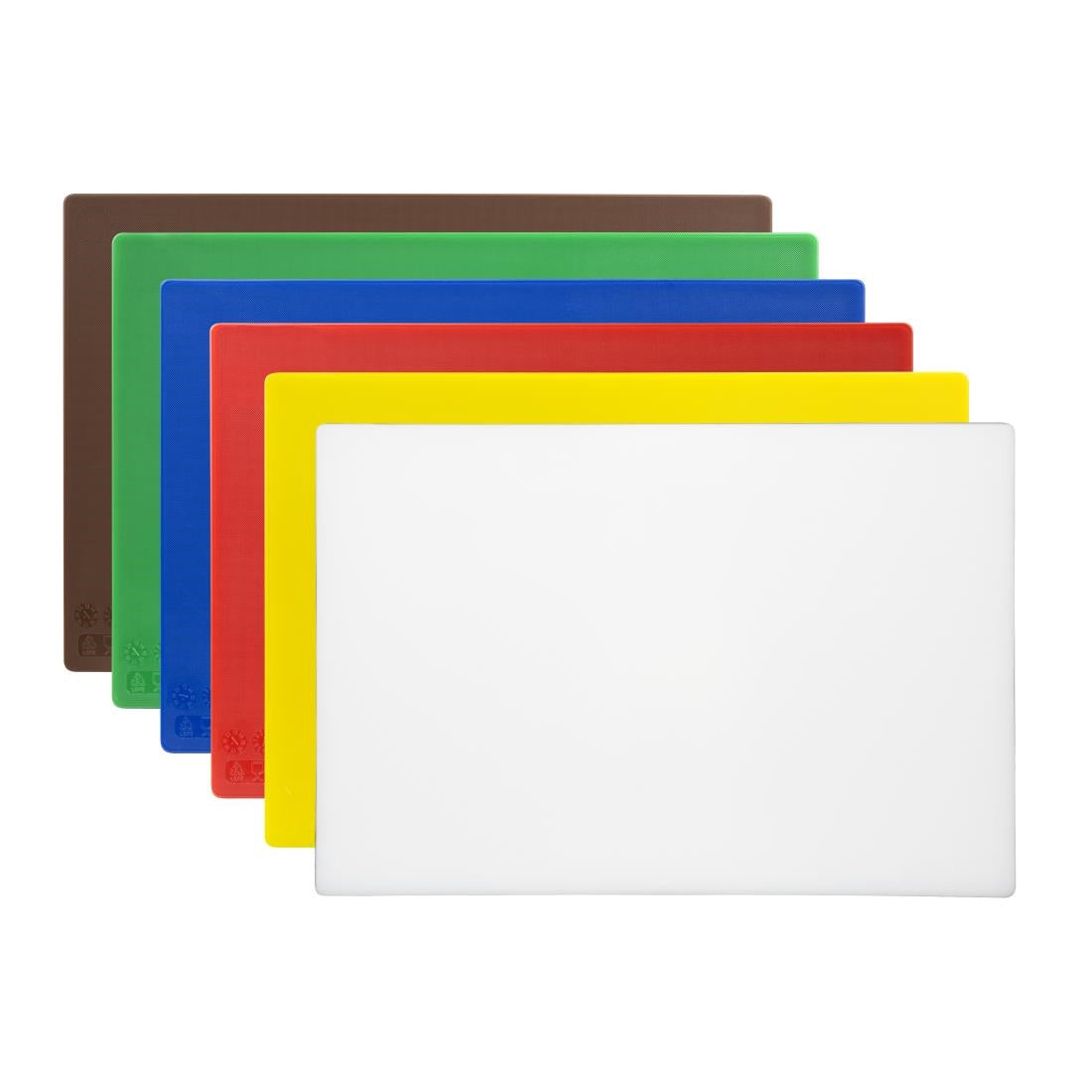 Hygiplas Low Density Pack of 6 Chopping Boards 450x300x10mm - W356