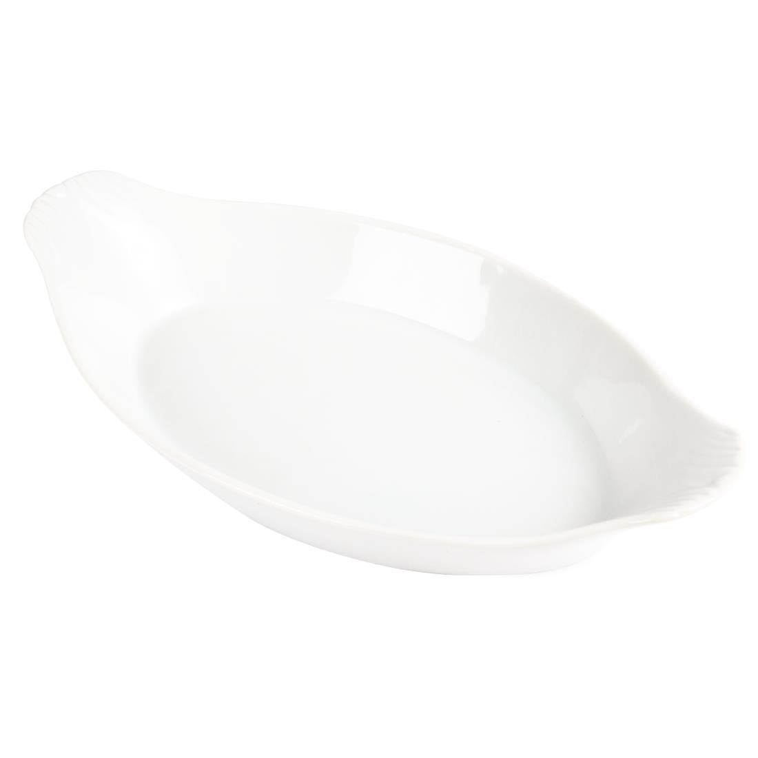 Olympia Whiteware Oval Eared Dishes 289mm (6 Pack) - W411