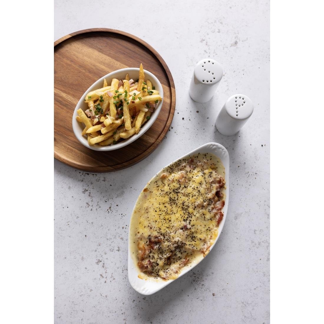 Olympia Whiteware Oval Pie Dishes 154 x 110mm (Pack of 6) - DK807