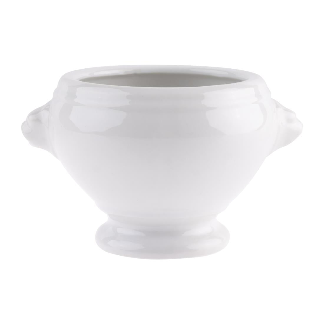 Olympia Whiteware Lion Head Soup Bowls 475ml/16.5oz (6 Pack) - W442