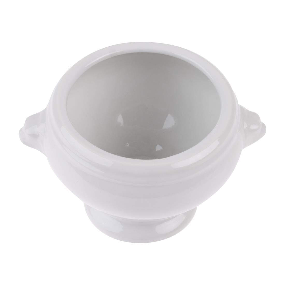 Olympia Whiteware Lion Head Soup Bowls 475ml/16.5oz (6 Pack) - W442