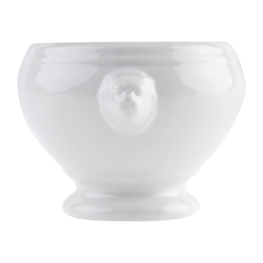 Olympia Whiteware Lion Head Soup Bowls 475ml/16.5oz (6 Pack) - W442
