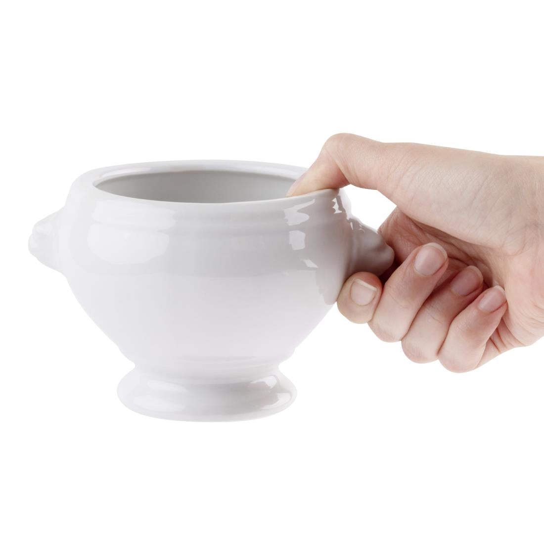 Olympia Whiteware Lion Head Soup Bowls 475ml/16.5oz (6 Pack) - W442
