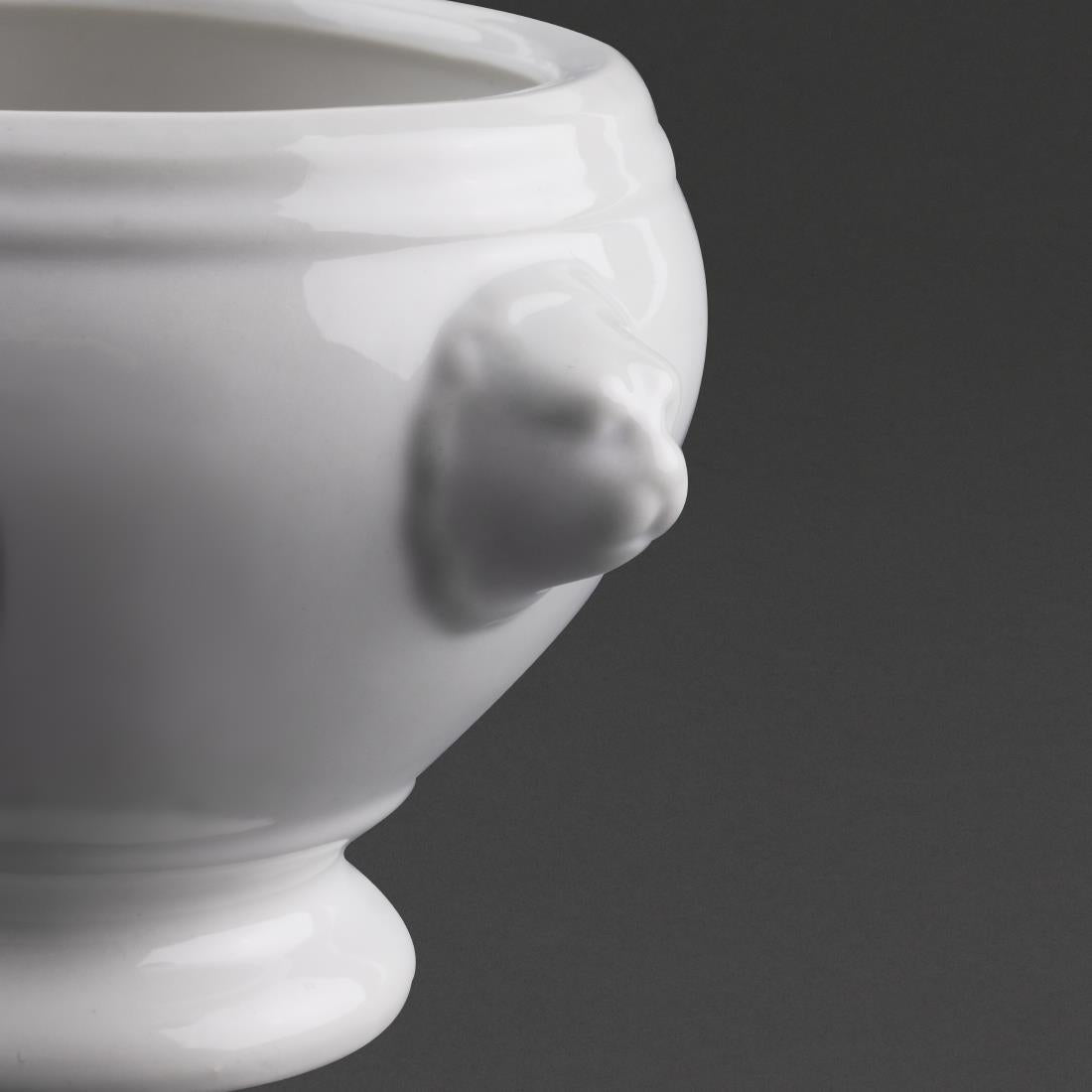 Olympia Whiteware Lion Head Soup Bowls 475ml/16.5oz (6 Pack) - W442