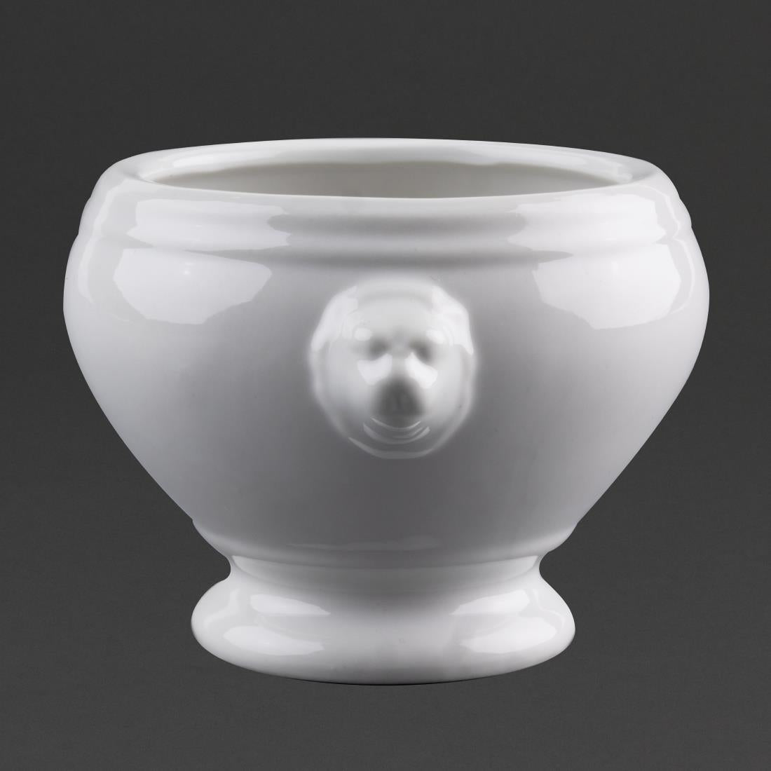 Olympia Whiteware Lion Head Soup Bowls 475ml/16.5oz (6 Pack) - W442