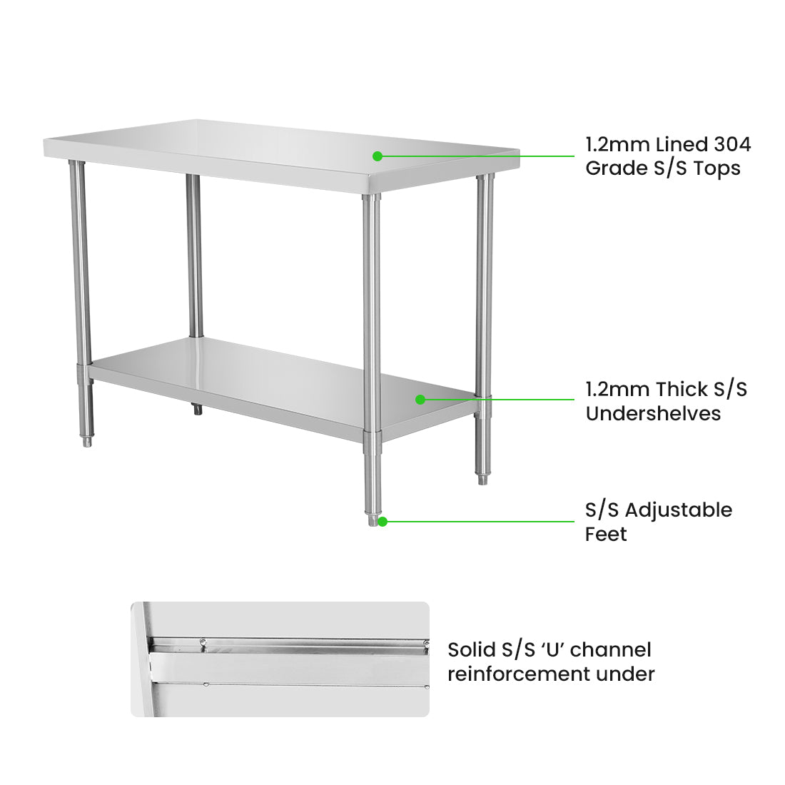 Modular Systems Stainless Steel Workbench WB6-0900/A