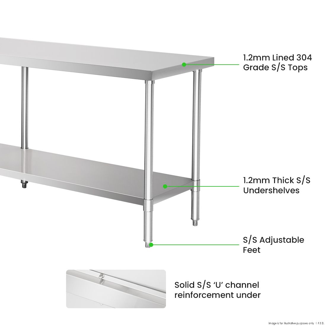 Modular Systems Stainless Steel Workbench WB7-2400/A