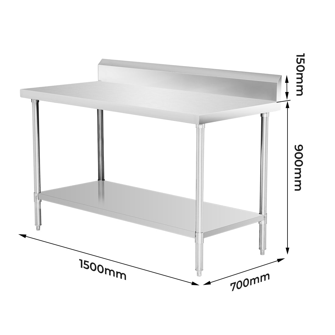 Modular Systems Workbench With Splashback WBB7-1500/A