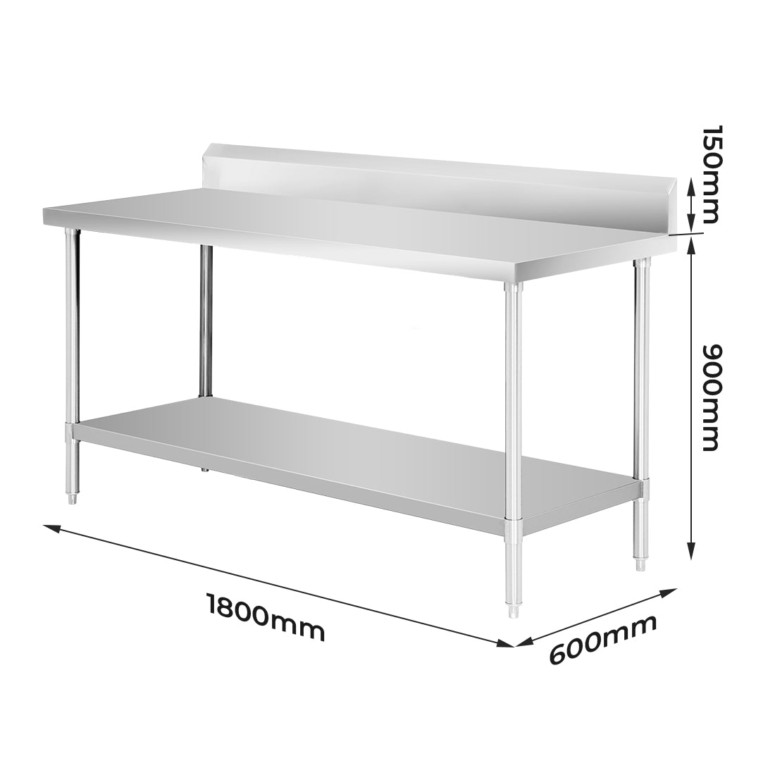 Modular Systems Workbench With Splashback WBB6-1800/A