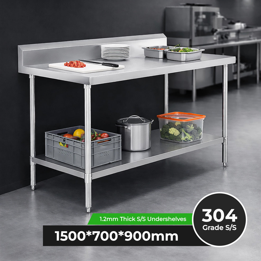 Modular Systems Workbench With Splashback WBB7-1500/A