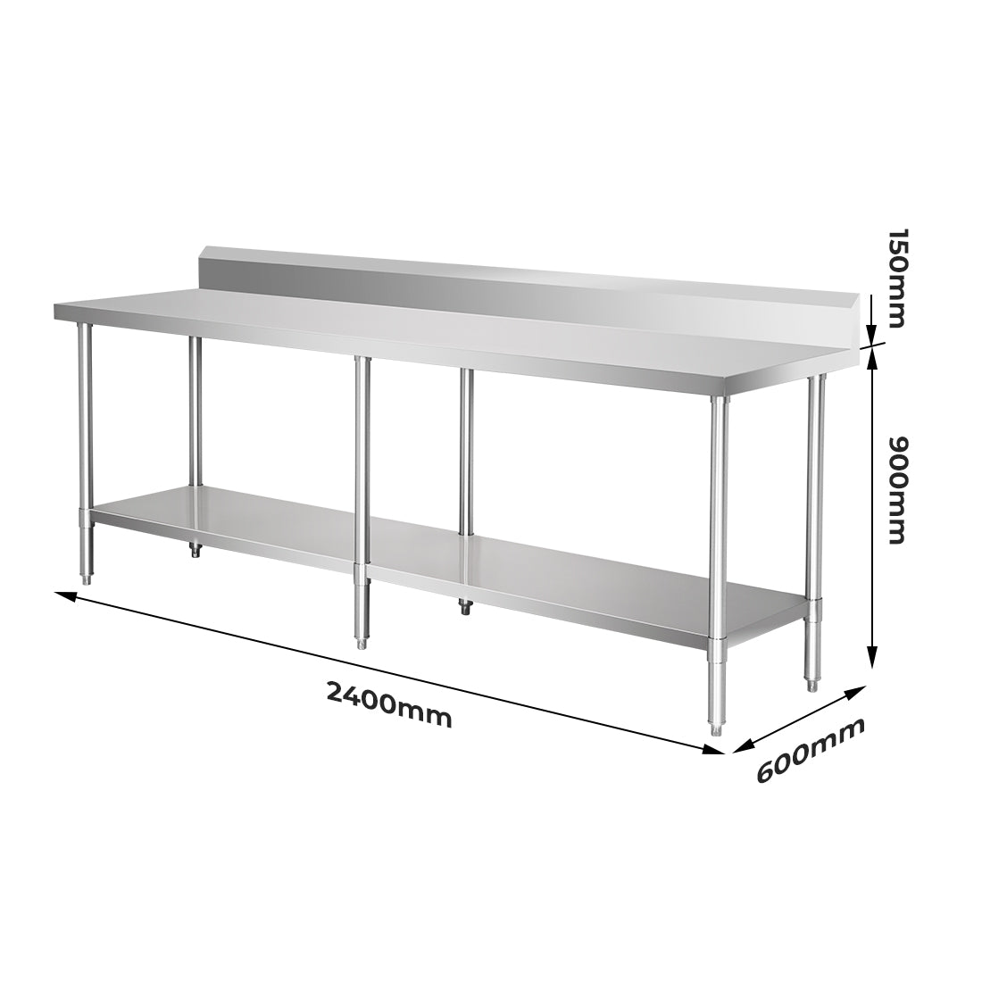 Modular Systems Workbench With Splashback WBB6-2400/A