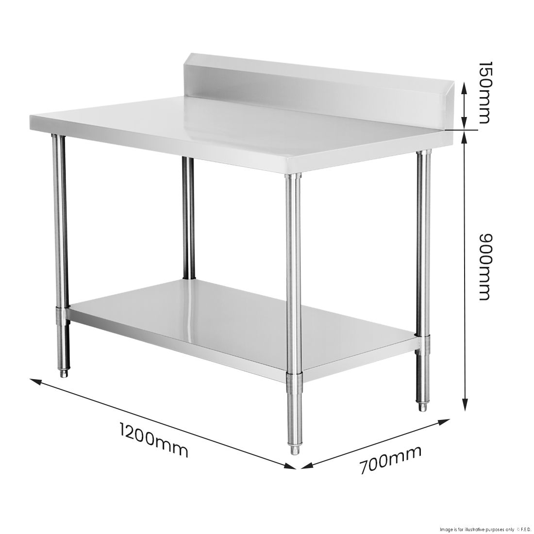 Modular Systems Workbench With Splashback WBB7-1200/A
