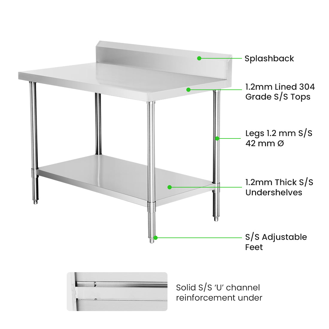 Modular Systems Workbench With Splashback WBB7-0900/A