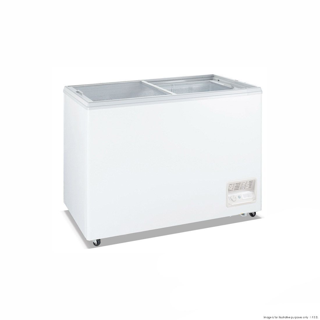 CLEARANCE - Thermaster Heavy Duty Chest Freezer with Glass Sliding Lids - WD-400F-QLD329