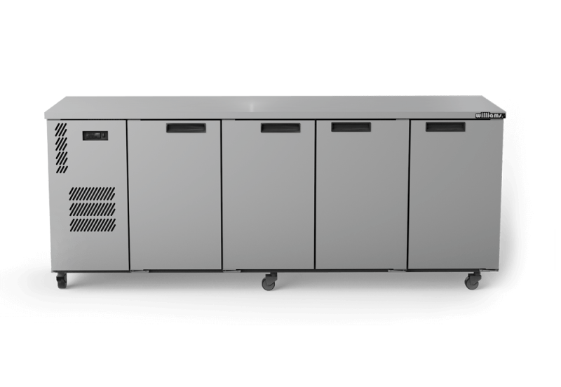 Williams Cameo 4 Solid Door Back Bar Fridge - Stainless Steel HC4USSHC